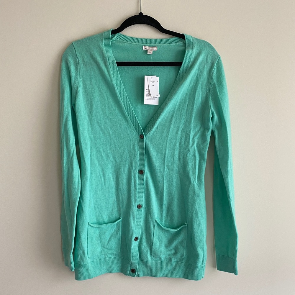 Mint green cardigan sweater